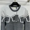 セーターレディースデザイナーセータージャンパー新しいニットセータースウェットシャツファッションカラーブロック汎用カジュアルプルオーバー秋の女性セーター服
