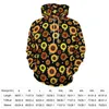 Kvinnors hoodies solrosor polka prickar långärmad vintage blommig kawaii casual hoodie vinter harajuku överdimensionerade design lösa tröjor