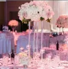 Новый стиль, прозрачная высокая свадебная акриловая хрустальная центральная часть стола, свадебные колонны, подставка для цветов для украшения стола ZZ