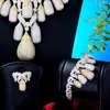 Collana e orecchini Set GODKI lusso MAXI dimensione 4 pezzi sposa africana per le donne zirconi cubici cristallo CZ Dubai gioielli regali
