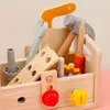 Brinquedos de inteligência crianças brinquedos de madeira montessori desmontagem multifuncional simulação parafusos quebra-cabeça brinquedo educativo presente 231215