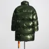 Piumino Parka da donna europeo personalizzato sciolto casual impiombato cappotto di cotone da donna 2023 autunno / inverno colletto in piedi manica lunga ispessito irregolare Y201006