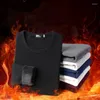 Magliette da uomo Autunno Inverno Plus Velluto Mantieni caldo Camicia a maniche lunghe Uomo Abbigliamento Casual Streetwear Harajuku Top T-shirt