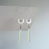Dangle Earrings Chinese Style Imitation Jade Moon Tassel 2023 Fashion Retro Spring Summer Long Drop For Women Jewelry
