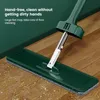 Mops Lamgool Handvrij wassen Mop Squeeze Vloerreiniging Magic Cleaner 360 ° Roterend Thuis Keuken Badkamer Lui Gereedschap 231215