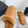 Тапочки Tazz Booties Женские меховые шлепанцы Классические ультра мини-ботинки на платформе Tasman Слипоны Les Petites Замша из смеси шерсти dhgate Зимние дизайнерские сабо Ботинки-мулы 35-43