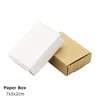 Jewelry Pouches 50pcs Vintage Kraft Paper Box Cardboard Handmade Soap Craft Gift Packaging Display Necklace