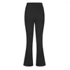 Women's Pants Women High Waist Stretch Work Business Yoga Casual Soft Lounge With Pocket Pull On Dress Straight Leg Solid Spring Autumn