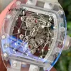 Desginer Mechanical Automatic Watch SelfWinding新しいバージョンスケルトンオートマチックホイール透明滑らかなセカンドサファイアガラストップライ