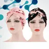 Bandanas 2 pcs Beauty Cap Femmes Turbano Écharpe Foulards Dressy Camouflage Musulman Couvre-chef Givré