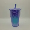 Tazza fredda in plastica Starbucks con borchie blu Ombre da 24 once 202184KS276D