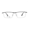 Оправа для солнцезащитных очков KatKani, деловая минималистичная ретро-полурамка из чистого титана, мужские очки, оптические очки по рецепту 88039