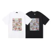 メンズTシャツパープルブランドシャツ高品質のプリントピュアコットンカジュアルストリート半袖