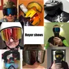 Skidglasögon magnetiska dubbla lager lins skidglasögon masker anti-dimma UV400 snowboardglasögon skidglasögon glasögon för män kvinnor med fodral 231214