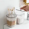 Förvaringslådor BINS DESKTOP COMOLL SWAB BOX MED LITT TRE TRE RACK TRANSPARENT ARGANISER JAR CANISTER HOME220E