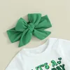 Roupas Conjuntos de Hirigin Toddler Baby Girl 3pcs St Patrick Diot Roupent Camise