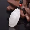 Xinjiang jade branco cabeça de Buda pingente natural autêntico Afeganistão Baiyu Guanyin cabeça pingente de jade 256aaa