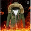 Men's Down Parkas Fur Collar Winter Hooded Jacket Male Thick Warm Outdoor Coats Windproof Outerwear Multi pocket Casual Cotton 231214