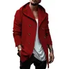 Men's Jackets 2023 Men Double-breasted Hooded Jacket Casual Long Sleeve Solid Color Hoodies Sweatshirts Autumn Pocket Cardigan Coats