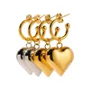 Hoop Earrings 2023 Chic Heart Huggie Retro French Light Luxury Form for Women Gold Color Fashion Girl Girt