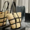 Bolsos para mujer Rive Gauche Bolsos de viaje a prueba de agua Bolsa de viaje de playa Cesta de lujo Bolsos de diseñador Moda para hombre Cartera de lino Embrague Bolsos de hombro Tejido Cubo Bolso cruzado