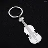 Keychains 10PCS Llaveros!Creative Kawaii Guitar Metal Violin Keyrings Bag Charms Car Key Rings Keyfobs Girlfriend Gift J049