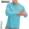 TACVASEN Sonnenschutz-T-Shirts für Herren, Sommer, UPF 50+, langärmlig, schnell trocknend, sportlich, sportlich, wandernd, Performance-T-Shirts, T-Shirts Q231215