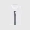 Laço amarra de alta qualidade cinza ponto magro para homens moda moda casual 4cm Gravata Gcoecta de seda de seda estudante da escola estreita