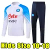 Barnbarn 22 23 Napoli Soccer Tracksuits Osimhen Insigne 2023 Neapel Maglia Mertens Verdi Milik Men Tracksuit Hoodies Jacka Lång ärm Byxor