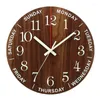 Wanduhren aus Holz, rund, groß, DIY-Uhr, Liebhaber, nordischer großer Aufkleber, modernes, personalisiertes, cooles Wohnzimmer-Dekor