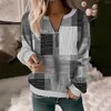 Damestanks Geometrisch Patchwork Retro Print Casual Zip Dames Zomer Tunieken Vrouw Blouse Tops voor dames