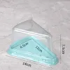 vente en gros boîte à gâteaux en plastique transparent paquet de triangle de fromage 4 couleurs blister cas boîtes d'emballage de dessert de restaurant