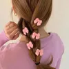 Pembe yay saç tokası kız tatlı sevimli çiçek kalp yan klip yaratıcı dekor kafa aksesuarları kadın hediye