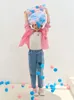 Jeans Amii Kids Children Jeans for Girls Autumn Cartoon Love Straight Denim Blue Teenager Casual Long Trousers 22343016 231215