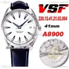VSF Aqua Terra 150M Ryder Cup 41 5mm CAL A8500 Automatic Mens Watch Two Tone Yellow Gold Golf White Dial Blue Stick Nylon 220 12 4300r
