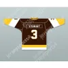 Maillot de hockey personnalisé BINGHAMTON PAUL STEWART 3 marron, nouveau haut cousu S-M-L-XL-XXL-3XL-4XL-5XL-6XL