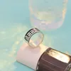 Pierścionki ślubne Sterling Srebrny Vintage 3D Grawerowany Pierścień Spersonalizowany dla mężczyzn