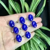 Cluster Rings 1 PC Fengbaowu Natural Lapis Lazuli Oval Cabochon Ring 925 Sterling Silver Crystal Reiki Healing Stone Fashion Jewelry Gift