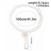 Chains PuRui Unique Imitation Pearl Necklace For Women Adjustable Long Chain Handmade Strand Chokers Collar Jewelry Ladies Party Gifts