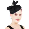 Kadınlar Düğün Şapkası Gelin Fascinators Tüy Aksesuarları Zarif Lady Evlilik Teal Tiara Tiara Kuş Kafası Başlık