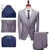 Men's Suits Fabulous Formal Suit Solid Color Sleeveless Waistcoat Straight Pants Plus Size Men Set