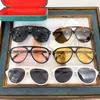 Zonnebril Retro Dubbele Bruggen Dameszonnebril Groot Frame Luipaard Bruin Gradiënt Brillen Mode Luxe Designer Zonnebril Heren Shades