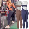 Lu Lu Align Pad V Cut Back Scrunch Sets Body Body Training Fitness Einteiliger Overall Tanzen Weiblicher Anzug Strampler Zitronen LL Übung