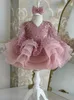 Girl Dresses Girls Graduation Party Dress Christmas 2024 Sequin Evening Gown Kids Princess For Baby Birthday Clothes