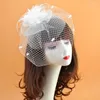 Donne Lady Retro Tiara Fiori fatti a mano Bride Wedding Mesh Velio Pografia Accessori per capelli