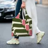 Shopping Bags Funny Print Pink Dog Show Tote Bag Recycling Orla Kiely Grocery Canvas Shopper Shoulder Pography Handbags