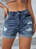 Frauen Shorts 2023 Sommer Neue Mode Ripped Sexy Stretch Denim Shorts Für Frauen Casual Rolled Fe Dünne Jeans Shorts S-2XL Drop ShippingL231215