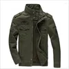 Vestes pour hommes Armée Militaire Veste Hommes Plus Taille M-6XL Coton Col Montant Automne Hiver Bomber Jaqueta Masculina