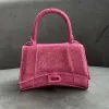 Designer di lusso clessidra diamante Borse con manico in vera pelle pochette borsa a tracolla borsa per cosmetici Borsa a tracolla