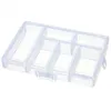 Plastic 6 Slots Jewelry Tool Box Organizer Storage Beads Jewelry Box New Fashion Plastic Packaging Gift Earring Ring249c